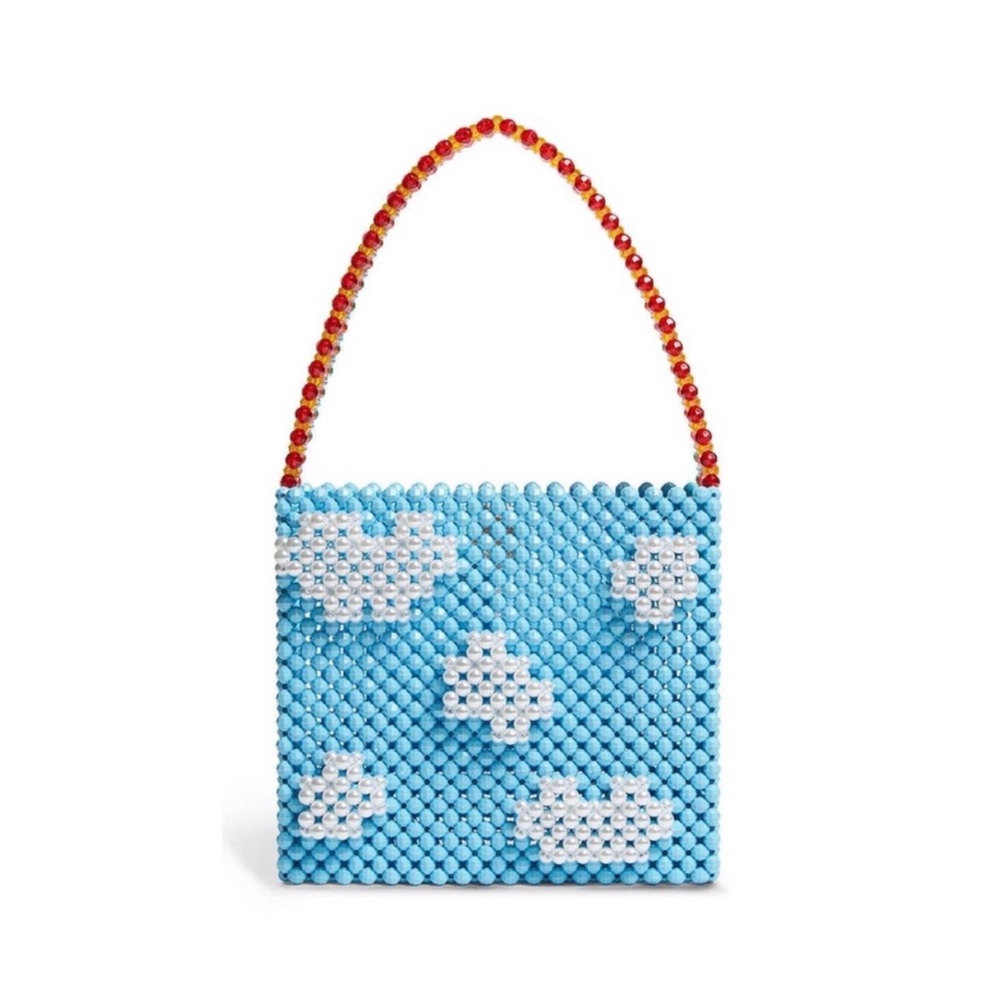 Susan Alexandra Beaded Blue Sky Mini Bag